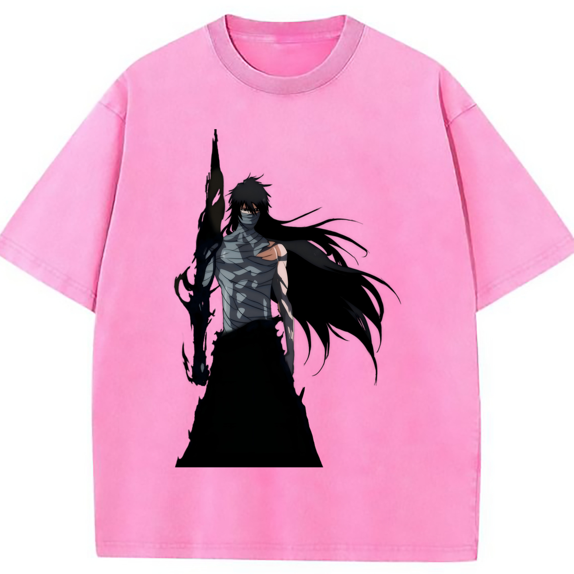 （画像用） ブリーチ 黒崎一護（くろさき いちご）BLEACH Kurosaki Ichigo 綿100% ヴィンテージ風 半袖Tシャツ（フロントプリント）